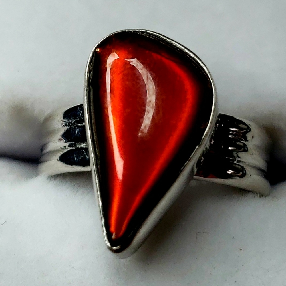 Sterling Silver Ammolite Ring